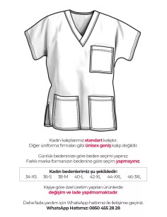 Siyah Likralı Kalın Scrubs Doktor Hemşire Forması Takımı 2