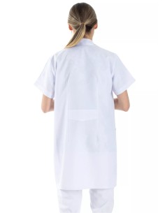 Kadın Spor Yaka Kısa Kol Beyaz Doktor Önlüğü 2