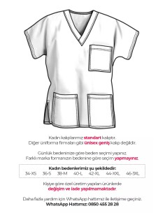 Siyah Likralı İnce Scrubs Flex Doktor Hemşire Forması Üstü 2