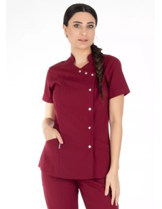 Luxe Flex Bordo Likralı Hemşire ve Doktor Forması Takımı