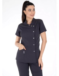 Luxe Flex Antrasit Likralı Hemşire ve Doktor Forması Takımı