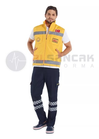 Erkek 112 Acil ATT Lacivert Pantolon (112 nakışlı)