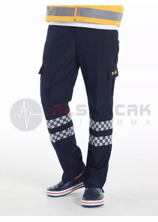 Erkek 112 Acil ATT Lacivert Pantolon (112 nakışlı)