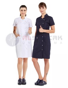 Beyaz Luxe Model Hemşire ve Doktor Elbisesi 2
