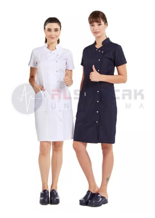 Beyaz Luxe Model Hemşire ve Doktor Elbisesi