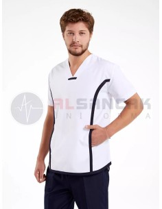 Erkek Sports Flex Beyaz Likralı İnce Doktor Forması 2