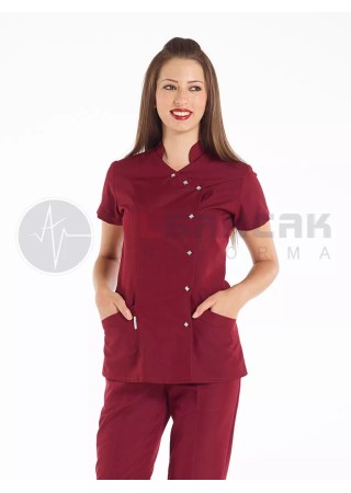 Luxe Model Lacivert Hemşire Doktor Forması Tek Üst