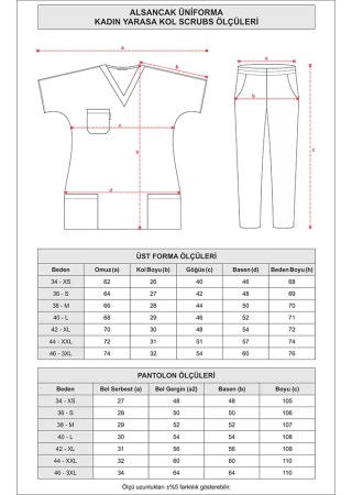 Haki Likralı İnce Scrubs Flex Doktor Hemşire Forması Takımı